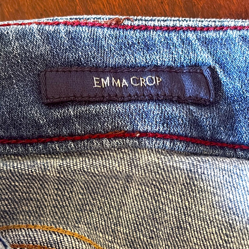 Lucky Brand Emma Embroidered Raw Hem Capri/Cropped Jeans Size 18W - Picture 4 of 8